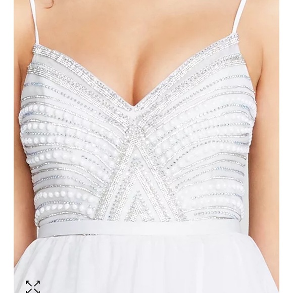 TLC Say Yes To The prom White Gown with Beaded Details size 1 - Picture 2 of 15